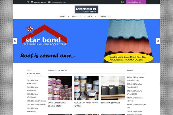 Store theme site design template sample