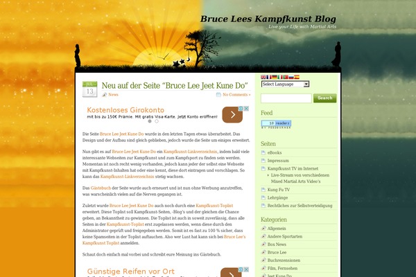 kampfkunst-blog.de site used Dreamplace