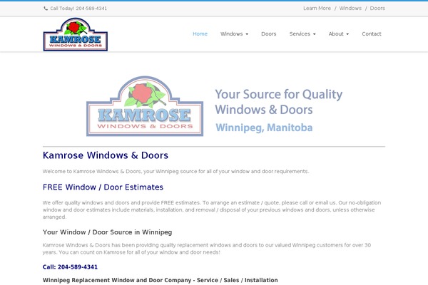kamrosewindows.com site used Natural Lite