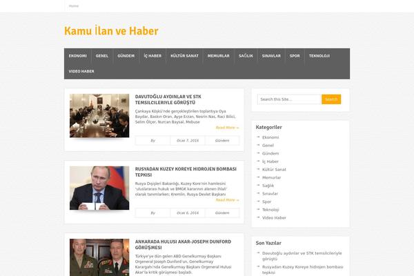 Bloggie theme site design template sample