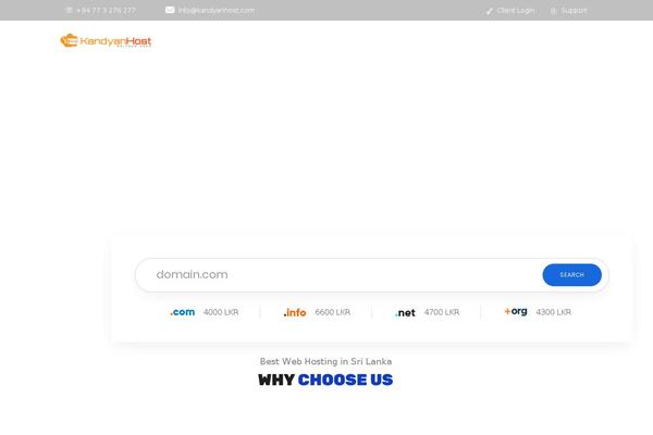 Hostinza theme site design template sample