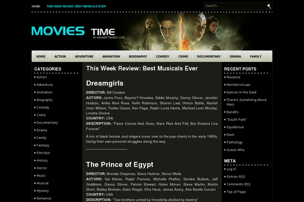kanghae.com site used Moviestime