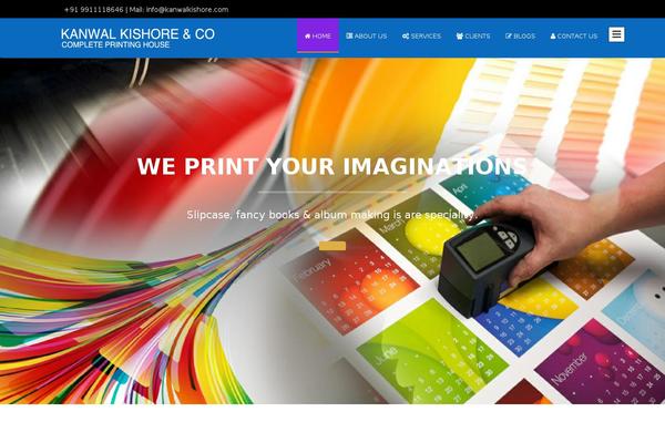 One Page theme site design template sample