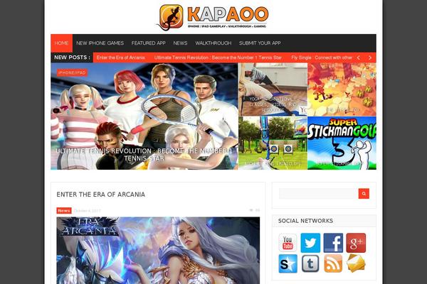 Gameleon theme site design template sample