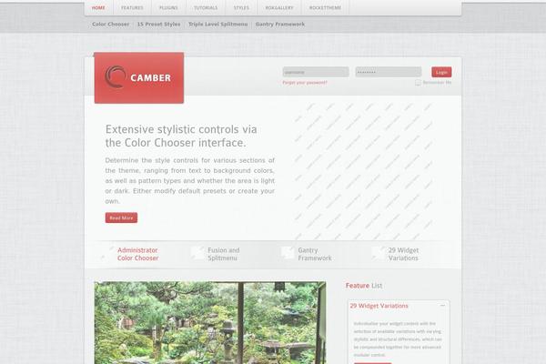 Rt_camber_wp theme site design template sample