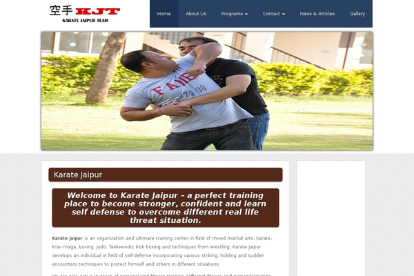 Karate theme site design template sample
