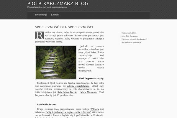 Site using Candy Social Widget plugin