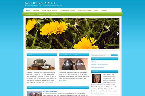 Serenity theme site design template sample