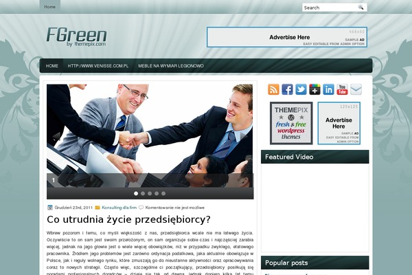 fGreen theme site design template sample