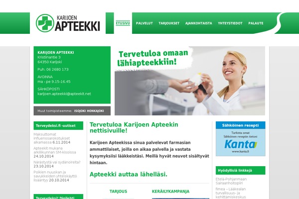 karijoenapteekki.fi site used Reverie