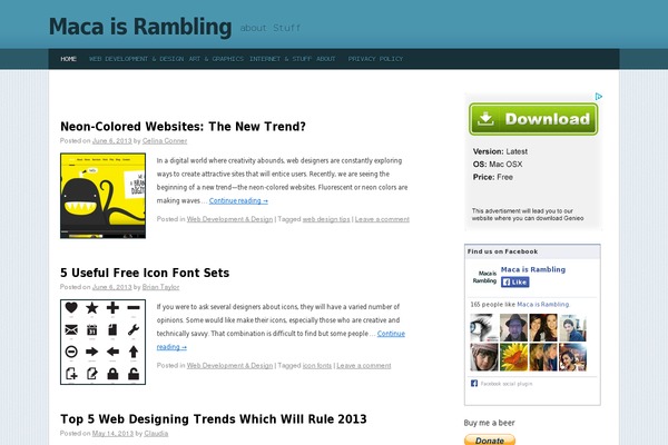 karlmac.com site used Thirteen-blog