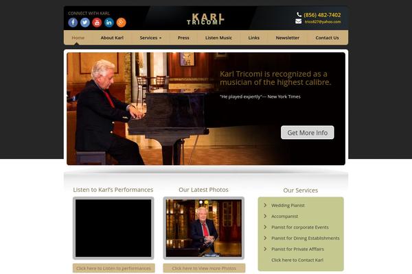 Site using Easy WordPress Parallax Slider plugin