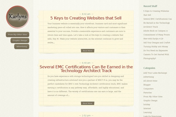 DailyJournal theme site design template sample