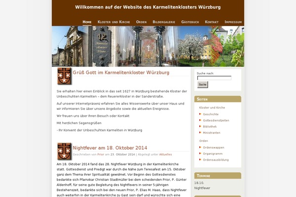 karmelitenkloster-wuerzburg.de site used Coffeespot