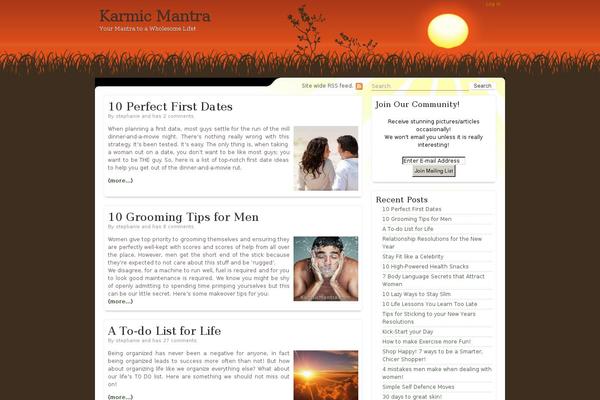 Evening-sun theme site design template sample