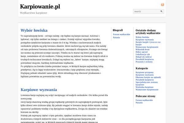 karpiowanie.pl site used cleanRoar
