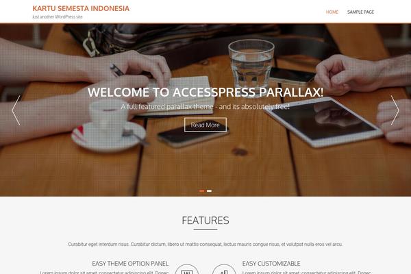 kartusemesta.com site used AccessPress Parallax