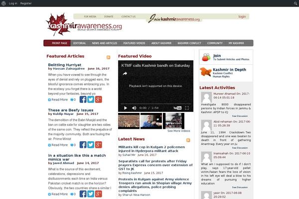 kashmirawareness.org site used Kashmir