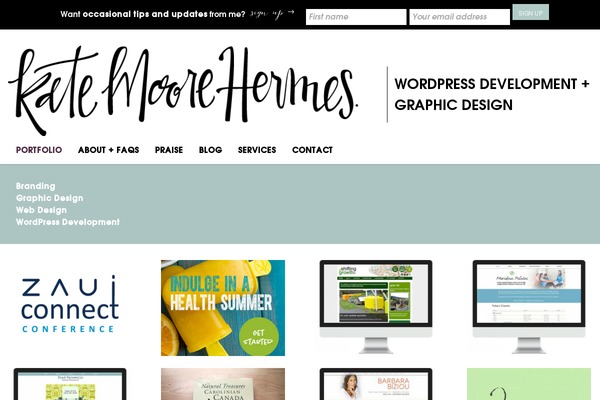 Kate theme site design template sample