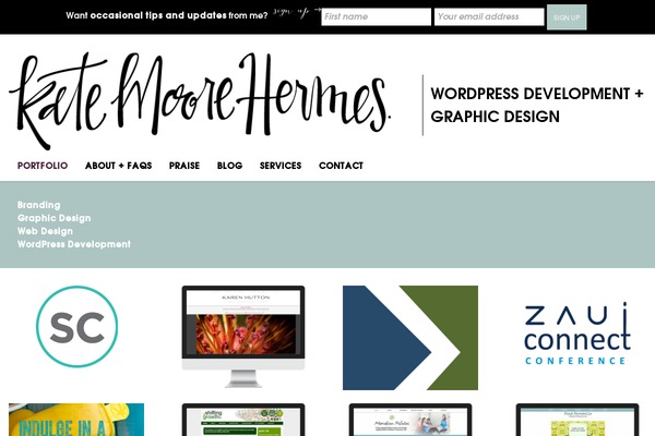 Kate theme site design template sample