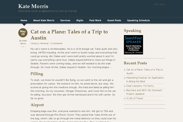 katemorris.com site used Koji