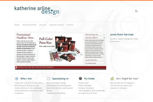 Clarity theme site design template sample