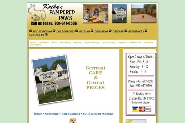 kathyspamperedpaws.com site used Kathys