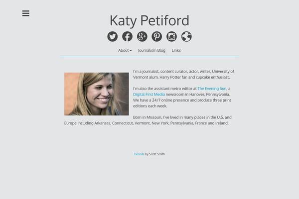 Decode theme site design template sample