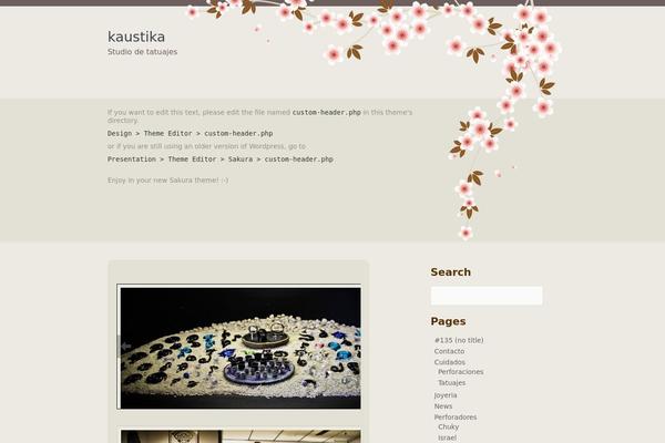 Sakura theme site design template sample
