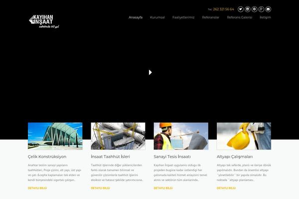 Construction theme site design template sample