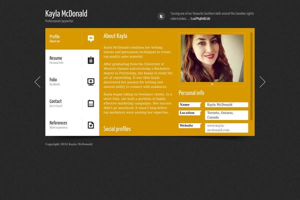 kayla-mcdonald.com site used Prestige