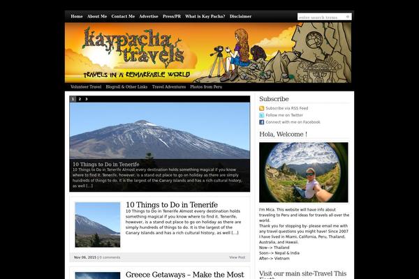 kaypachatravels.com site used Wp Sublime