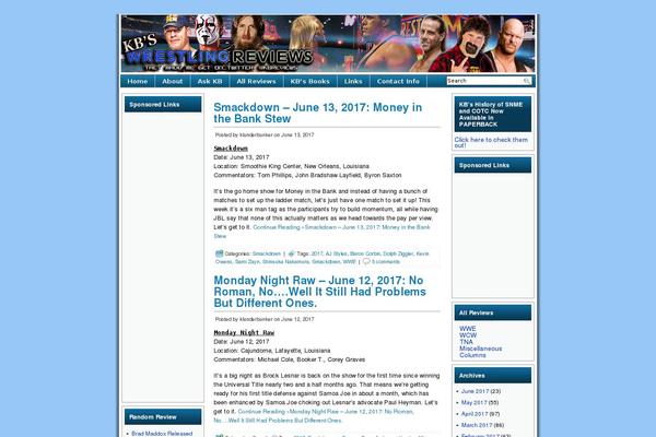 kbwrestlingreviews.com site used Typecore