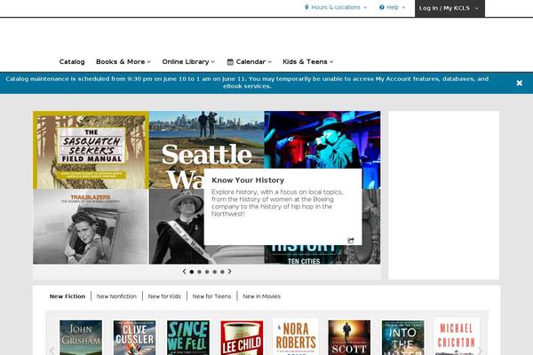 Bibliocommons theme site design template sample