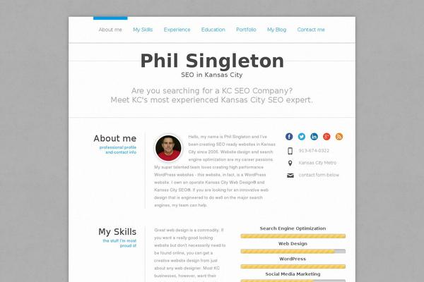 Perfectcv theme site design template sample