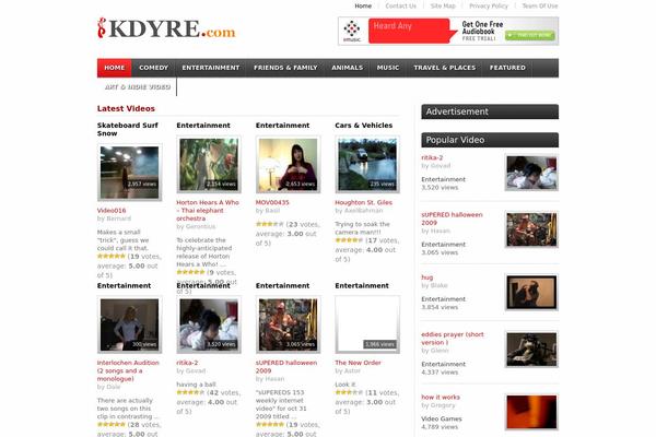 Video theme site design template sample