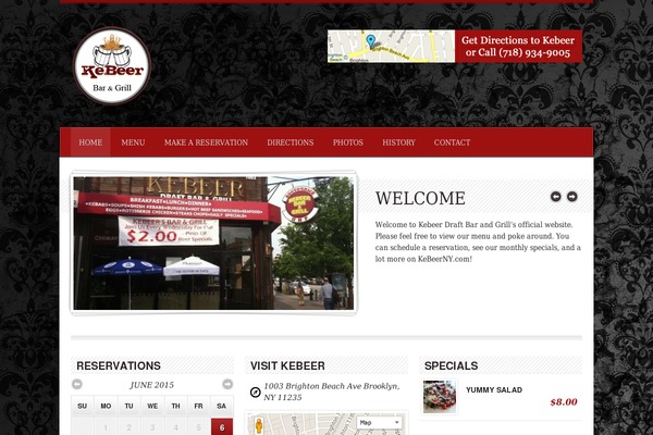 Diner theme site design template sample