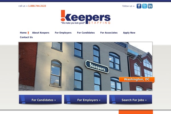 keepersstaffing.com site used Keepers