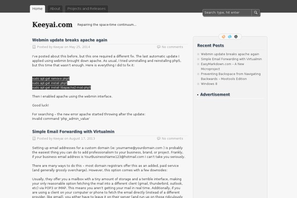 zBench theme site design template sample