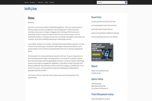 Infinity theme site design template sample
