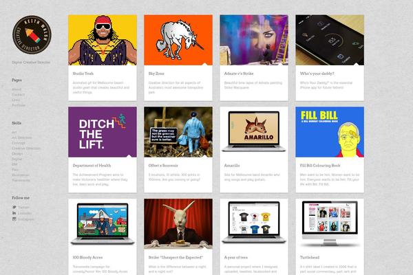 Gridlocked theme site design template sample