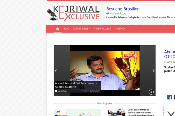 Magazin theme site design template sample