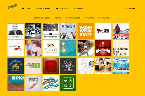 Roots theme site design template sample