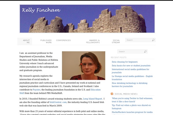 kellyfincham.com site used Twenty Sixteen