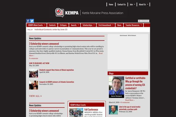 kempajournalism.org site used Sno Flex