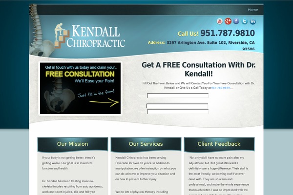 Chiropractor theme site design template sample