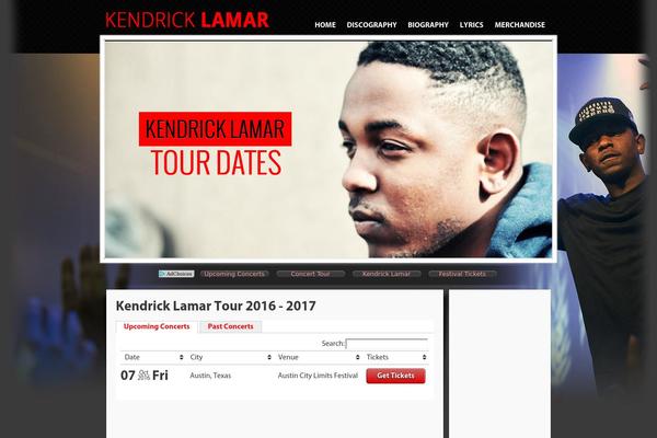 kendricklamartourdates.com site used Tourtheme