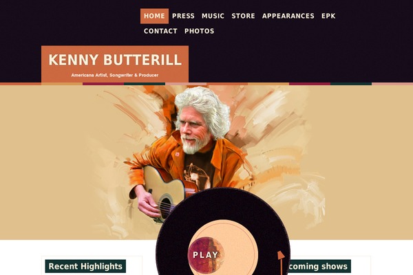 kennybutterill.com site used Tunedballoon