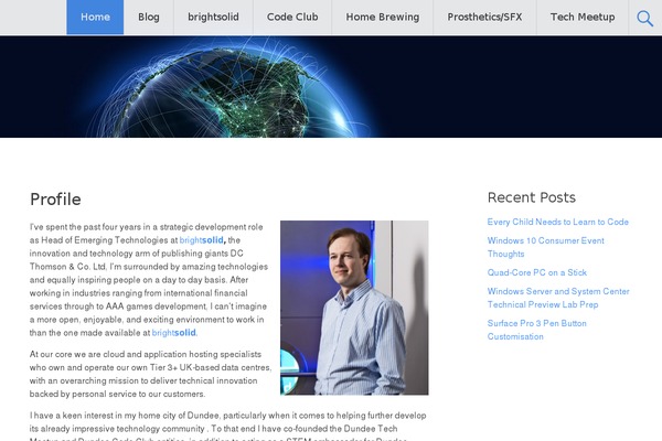 Radiate theme site design template sample
