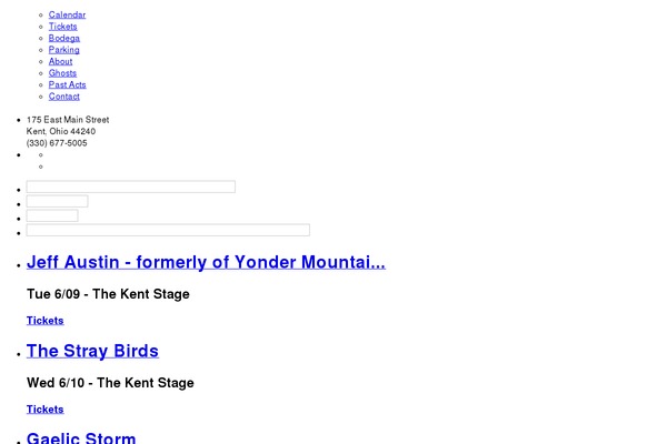 kentstage.org site used Kentstage